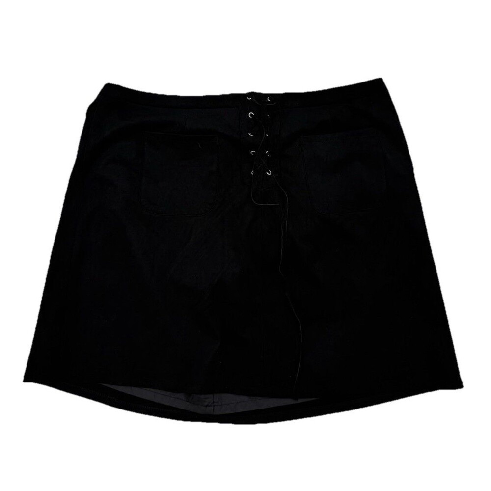 Cato Skirt Plus Size 20W A-Line Mini Lace Up Minimalist Party Casual Stretch NEW